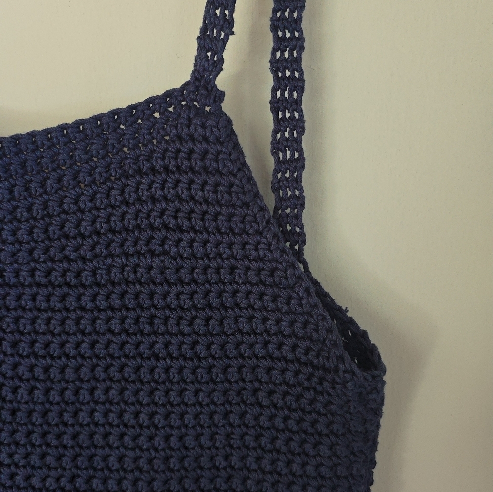 Staud Two-Tone Red and Blue Crochet Top NWOT Small - Picture 7 of 7
